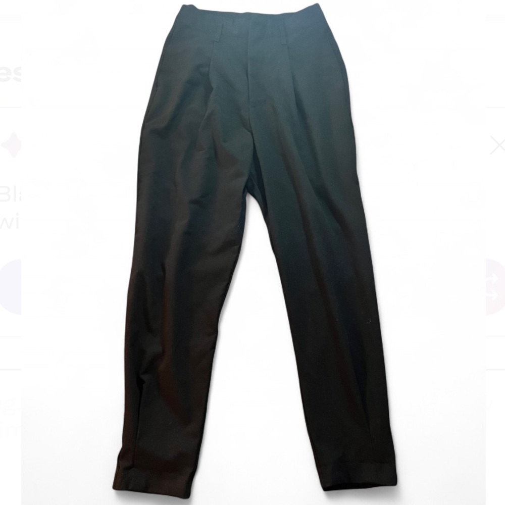 Zara High-waisted Jogging Black Dress Pants